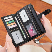 Load image into Gallery viewer, RFID Tri-fold Large Capacity Long Wallet