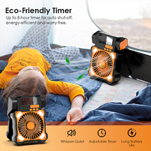 Load image into Gallery viewer, Sakerplus Solar Powered Portable Camping Fan