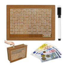 Load image into Gallery viewer, Wooden money box with engraved figures