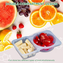 Load image into Gallery viewer, Double Compartment Snack Containers with Lids