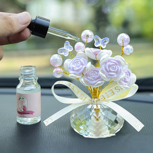 Crystal Rose Car Ornament