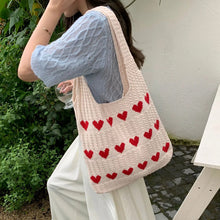 Load image into Gallery viewer, Knitted Love Tote Bag