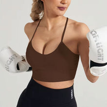 Load image into Gallery viewer, Knitted Cross Backless Bra