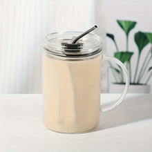 Load image into Gallery viewer, Large Glass Cup withLid &amp; Straw