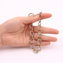 Load image into Gallery viewer, Two Tone Knot Twisted Bangle