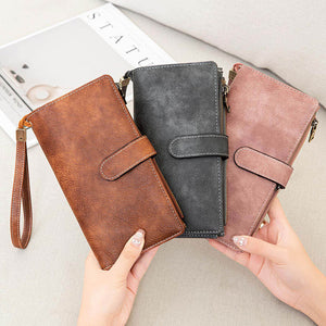 RFID Tri-fold Large Capacity Long Wallet
