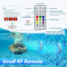 Load image into Gallery viewer, 2/4 PCS - Ultra-High Brightness Rechargeable Submersible LED Lights with Remote