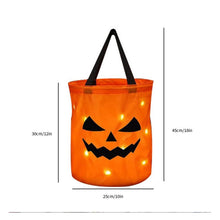 Load image into Gallery viewer, Personalized Glowing Pumpkin Tote