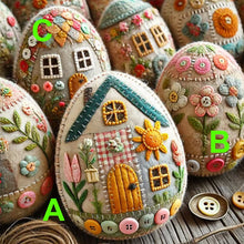 Load image into Gallery viewer, Patchwork Felt Egg House DIY Kit