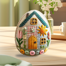 Load image into Gallery viewer, Patchwork Felt Egg House DIY Kit