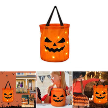Load image into Gallery viewer, Personalized Glowing Pumpkin Tote