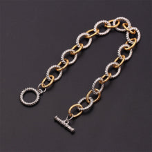 Load image into Gallery viewer, Two Tone Knot Twisted Bangle