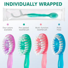 Load image into Gallery viewer, Mini Toothbrush 5 in 1 Tool (Toothpaste + Floss + Pick + Tongue Scraper) Portable Travel Set