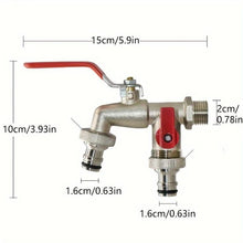 Load image into Gallery viewer, Zinc Alloy Dual Outlet Faucet for Gardening