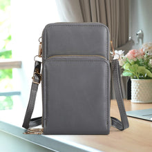 Load image into Gallery viewer, Three-layer Zipper Multifunctional Mobile Phone Bag