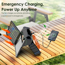 Load image into Gallery viewer, Sakerplus Solar Powered Portable Camping Fan