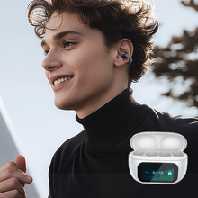 Load image into Gallery viewer, Clip-On Ear LCD Full Color Touch Screen Audio Wireless Headphones