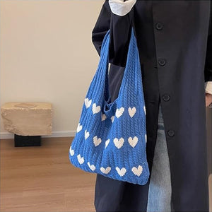 Knitted Love Tote Bag
