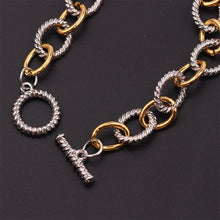 Load image into Gallery viewer, Two Tone Knot Twisted Bangle