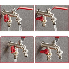 Load image into Gallery viewer, Zinc Alloy Dual Outlet Faucet for Gardening