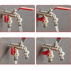Zinc Alloy Dual Outlet Faucet for Gardening