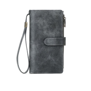 RFID Tri-fold Large Capacity Long Wallet