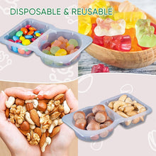 Load image into Gallery viewer, Double Compartment Snack Containers with Lids