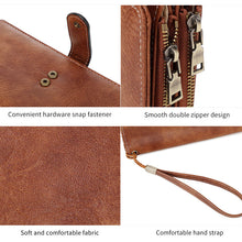 Load image into Gallery viewer, RFID Tri-fold Large Capacity Long Wallet