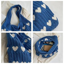 Load image into Gallery viewer, Knitted Love Tote Bag