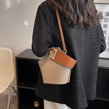 Load image into Gallery viewer, Color Clashing Shoulder Bucket Bag