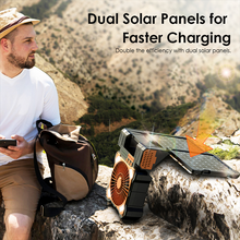 Load image into Gallery viewer, Sakerplus Solar Powered Portable Camping Fan