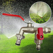 Load image into Gallery viewer, Zinc Alloy Dual Outlet Faucet for Gardening