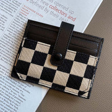 Load image into Gallery viewer, Women's Colorblock Plaid Pattern Compact Wallet