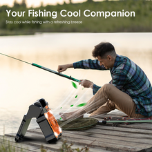 Load image into Gallery viewer, Sakerplus Solar Powered Portable Camping Fan