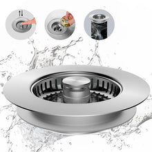 Load image into Gallery viewer, 3 in 1 Kitchen Sink Drain Strainer
