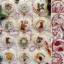 Load image into Gallery viewer, Hand Embroidery Christmas Ornaments Kit