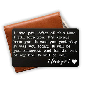 Stainless Steel Cards Lettering Gift Wallet Holder