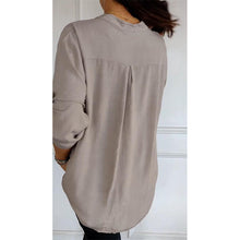Load image into Gallery viewer, Paneled sequin button casual top