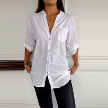 Load image into Gallery viewer, Paneled sequin button casual top