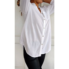 Load image into Gallery viewer, Paneled sequin button casual top