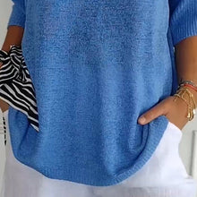 Load image into Gallery viewer, Solid Color Knitted V-neck Top