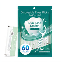 Load image into Gallery viewer, Disposable Floss Picks Twin-Line