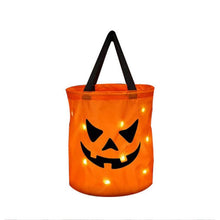 Load image into Gallery viewer, Personalized Glowing Pumpkin Tote