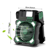 Load image into Gallery viewer, Sakerplus Solar Powered Portable Camping Fan