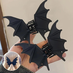 Matte Black Bat Hair Claw