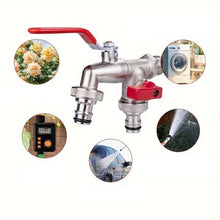 Load image into Gallery viewer, Zinc Alloy Dual Outlet Faucet for Gardening