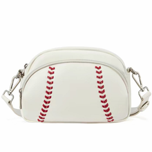 Load image into Gallery viewer, Baseball shaped shoulder bag