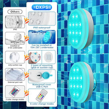 Load image into Gallery viewer, 2/4 PCS - Ultra-High Brightness Rechargeable Submersible LED Lights with Remote