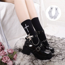 Load image into Gallery viewer, Cross Black And White Socks