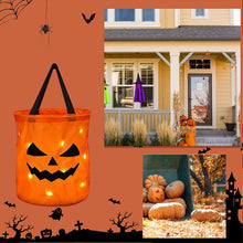Load image into Gallery viewer, Personalized Glowing Pumpkin Tote